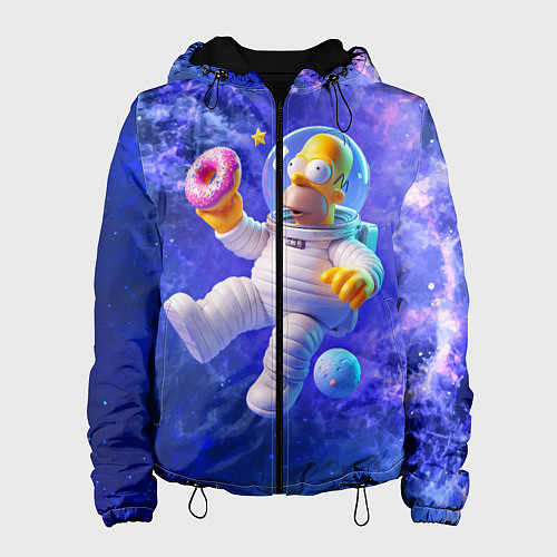 Женская куртка Homer Simpson is a brave astronaut / 3D-Черный – фото 1