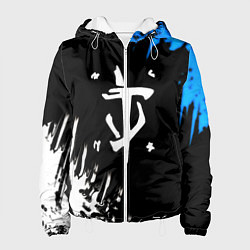 Куртка с капюшоном женская Doom краски лого текстура, цвет: 3D-белый