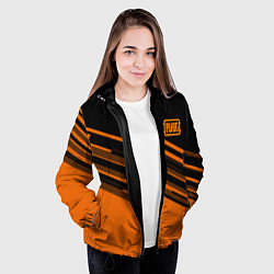 Куртка с капюшоном женская PUBG geometry line, цвет: 3D-черный — фото 2