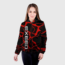 Куртка с капюшоном женская Exeed - red liquid, цвет: 3D-черный — фото 2