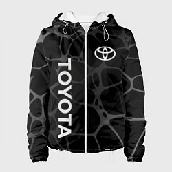 Куртка с капюшоном женская Toyota - монохромный аква, цвет: 3D-белый