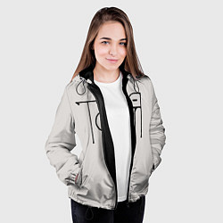 Куртка с капюшоном женская Вязью Таня - чёрная надпись, цвет: 3D-черный — фото 2