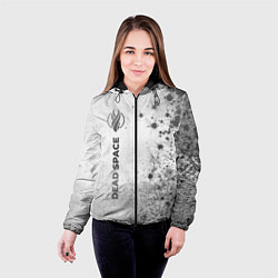 Куртка с капюшоном женская Dead Space - white gradient по-вертикали, цвет: 3D-черный — фото 2