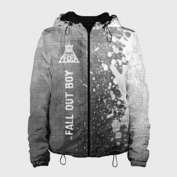 Куртка с капюшоном женская Fall Out Boy - grey gradient по-вертикали, цвет: 3D-черный