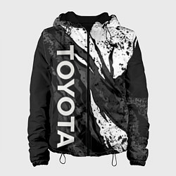 Куртка с капюшоном женская Toyota - белый разрыв, цвет: 3D-черный