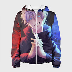 Куртка с капюшоном женская Аниме - магическая битва, цвет: 3D-белый