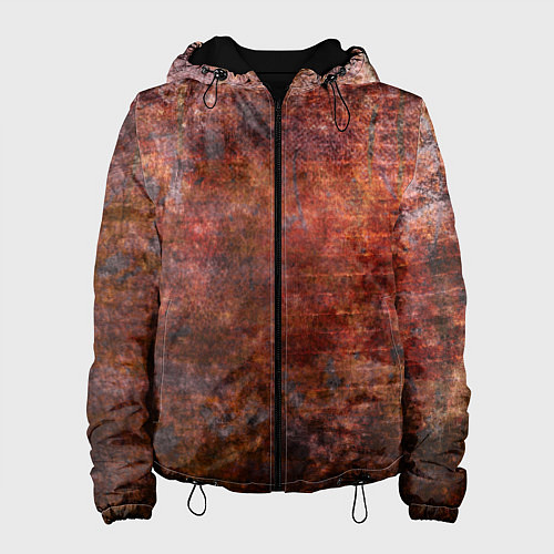 Женская куртка Абстракция - rusty wall / 3D-Черный – фото 1