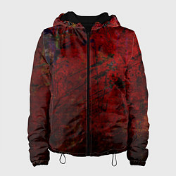 Куртка с капюшоном женская Абстракция - dark grunge mood, цвет: 3D-черный