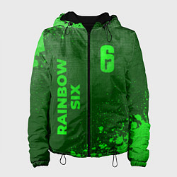Куртка с капюшоном женская Rainbow Six - green gradient вертикально, цвет: 3D-черный