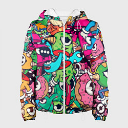 Женская куртка Color doodle monsters