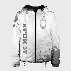 Куртка с капюшоном женская AC Milan - white gradient вертикально, цвет: 3D-черный