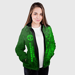 Куртка с капюшоном женская Manchester United - green gradient по-вертикали, цвет: 3D-черный — фото 2