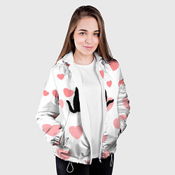 Куртка с капюшоном женская Любовные объятия, цвет: 3D-белый — фото 2