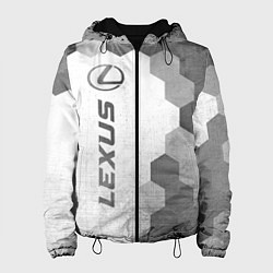 Куртка с капюшоном женская Lexus - white gradient по-вертикали, цвет: 3D-черный