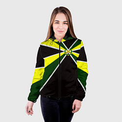 Куртка с капюшоном женская Мотострелковые войска: лавры, цвет: 3D-черный — фото 2