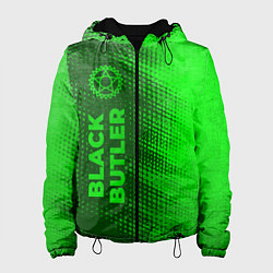 Куртка с капюшоном женская Black Butler - green gradient по-вертикали, цвет: 3D-черный