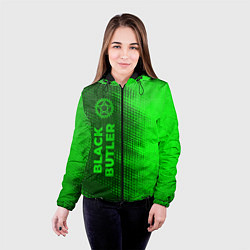 Куртка с капюшоном женская Black Butler - green gradient по-вертикали, цвет: 3D-черный — фото 2