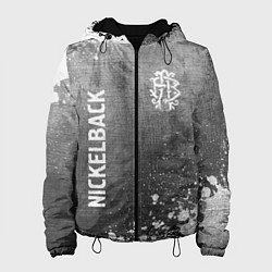 Куртка с капюшоном женская Nickelback - grey gradient вертикально, цвет: 3D-черный