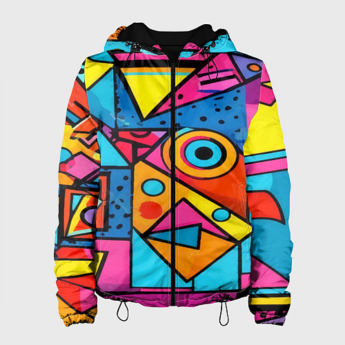 Женская куртка Кислая геометрия / 3D-Черный – фото 1