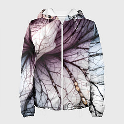 Куртка с капюшоном женская Раскрытый цветок, цвет: 3D-белый