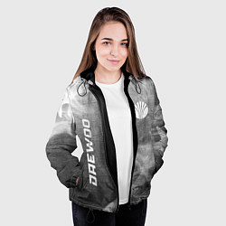 Куртка с капюшоном женская Daewoo - grey gradient вертикально, цвет: 3D-черный — фото 2
