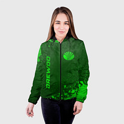 Куртка с капюшоном женская Daewoo - green gradient вертикально, цвет: 3D-черный — фото 2