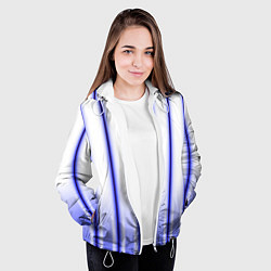 Куртка с капюшоном женская Striped suit, цвет: 3D-белый — фото 2