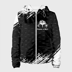 Куртка с капюшоном женская Король и шут краски броня, цвет: 3D-белый