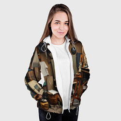 Куртка с капюшоном женская Мастерская художника, цвет: 3D-белый — фото 2