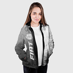 Куртка с капюшоном женская Fiat - grey gradient по-вертикали, цвет: 3D-черный — фото 2
