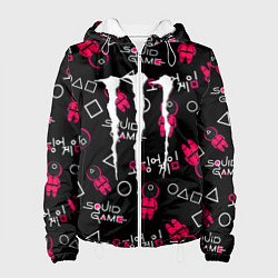 Куртка с капюшоном женская Monster energy x Ojingeo geim, цвет: 3D-белый