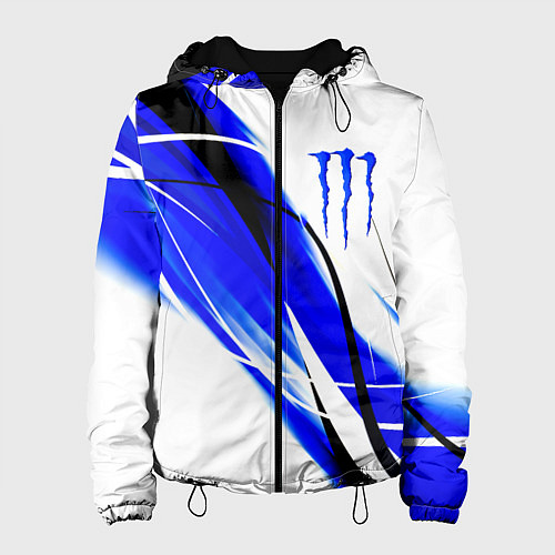 Женская куртка Monster energy линии абстракции / 3D-Черный – фото 1