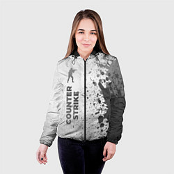 Куртка с капюшоном женская Counter Strike - white gradient по-вертикали, цвет: 3D-черный — фото 2