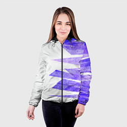 Куртка с капюшоном женская Color white purple, цвет: 3D-черный — фото 2