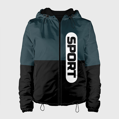 Женская куртка Sport чёрно-синий с белым / 3D-Черный – фото 1