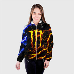 Куртка с капюшоном женская Monster energy шторм, цвет: 3D-белый — фото 2