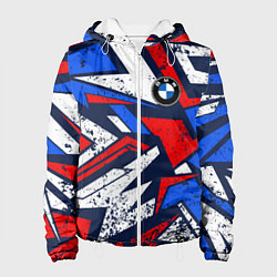 Куртка с капюшоном женская BMW - m colors, цвет: 3D-белый