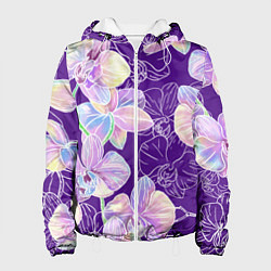 Женская куртка Японские акварельные орхидеи