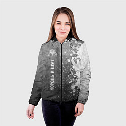 Куртка с капюшоном женская Король и Шут - grey gradient по-вертикали, цвет: 3D-черный — фото 2