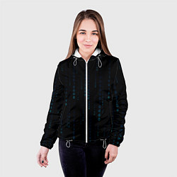 Куртка с капюшоном женская Color black blue, цвет: 3D-белый — фото 2