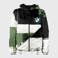 Куртка с капюшоном женская BMW логотип, цвет: 3D-черный