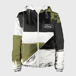 Куртка с капюшоном женская Ford эмблема, цвет: 3D-белый