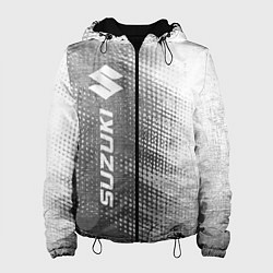 Куртка с капюшоном женская Suzuki - grey gradient по-вертикали, цвет: 3D-черный