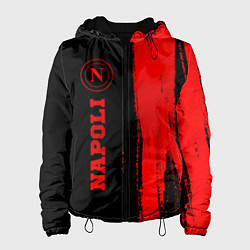 Куртка с капюшоном женская Napoli - red gradient по-вертикали, цвет: 3D-черный