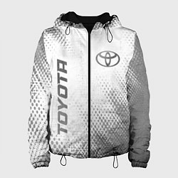 Куртка с капюшоном женская Toyota - white gradient вертикально, цвет: 3D-черный