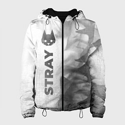 Куртка с капюшоном женская Stray - white gradient по-вертикали, цвет: 3D-черный