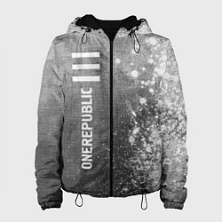 Куртка с капюшоном женская OneRepublic - grey gradient по-вертикали, цвет: 3D-черный