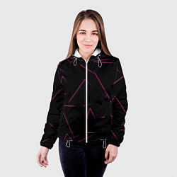 Куртка с капюшоном женская Color pink line, цвет: 3D-белый — фото 2