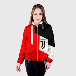 Куртка с капюшоном женская Juventus sport geometry, цвет: 3D-белый — фото 2