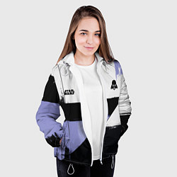 Куртка с капюшоном женская Дарт Вейдер Звездные войны, цвет: 3D-белый — фото 2